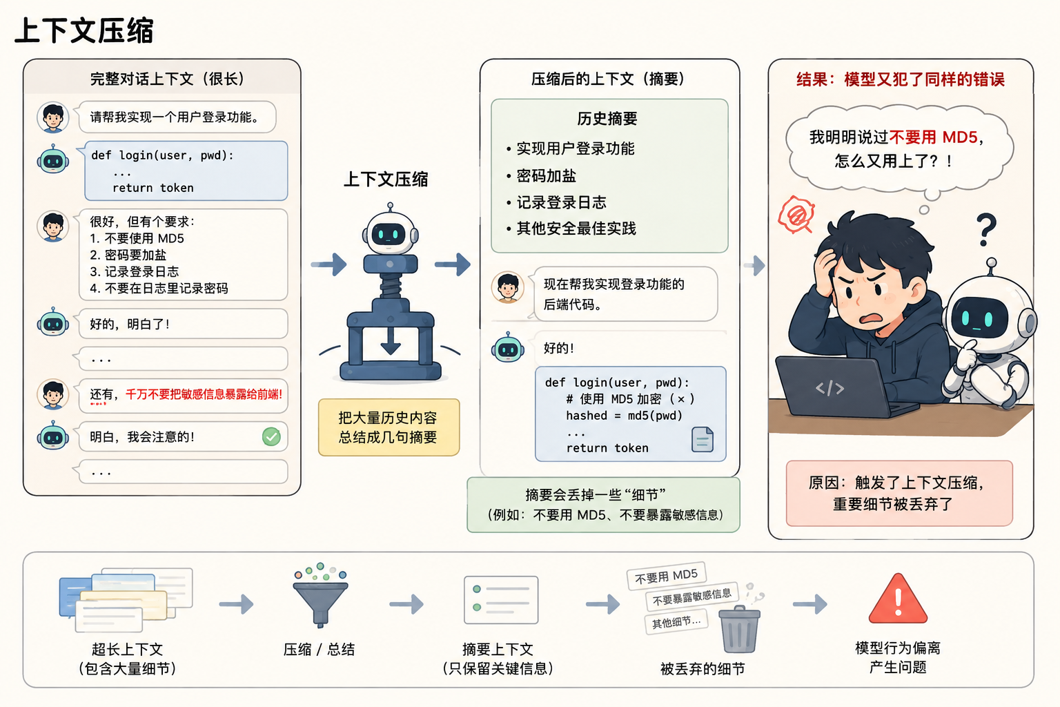 上下文压缩示意图